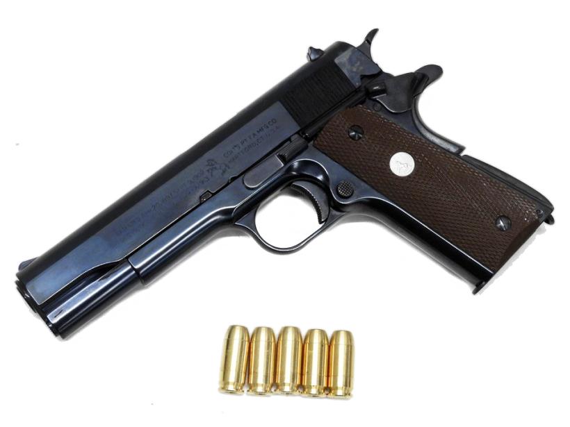 [マルシン] コルト M1911A1 NEW PFC ブラックヘビーウェイト ブローバック発火モデルガン ブルーイングカスタム (未発火)