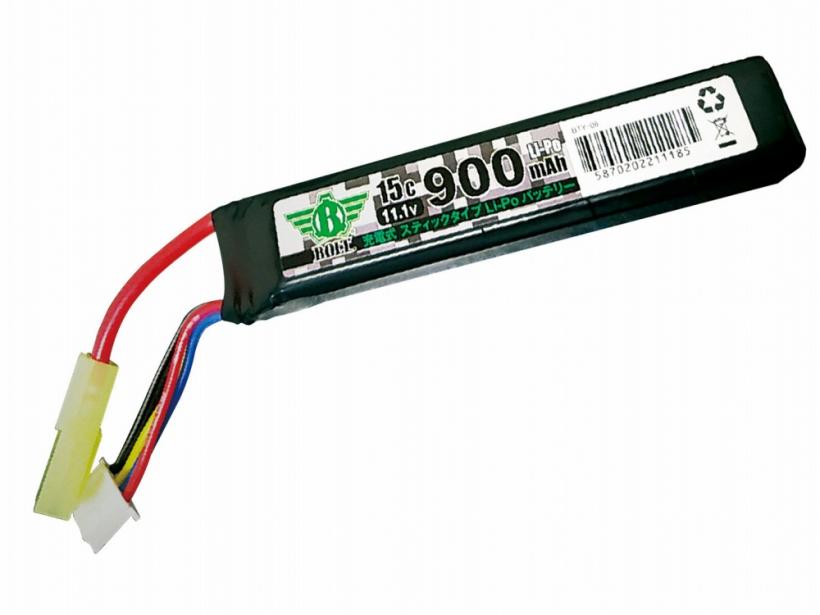 [BOLT] LiPoバッテリー 11.1V 900mAh 15C スティックタイプ ミニコネクタ BTY-09 (新品取寄)